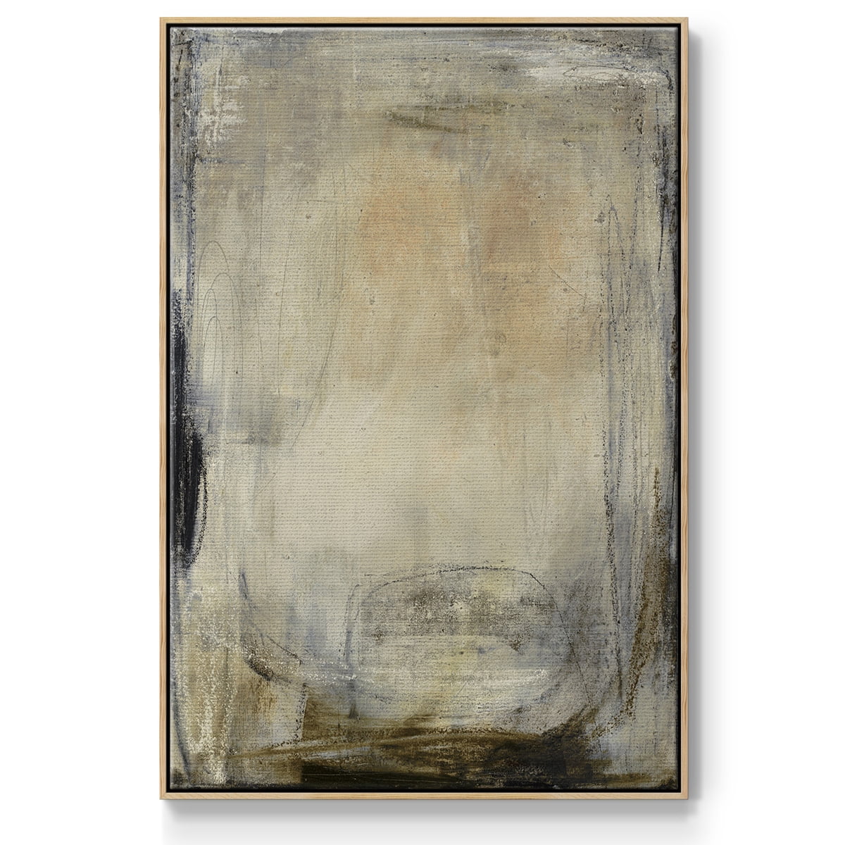 This is the Picture Framed Premium Gallery Wrapped Canvas - Ready to Hang - 27 x 41 - Natural Wood Floating Frame