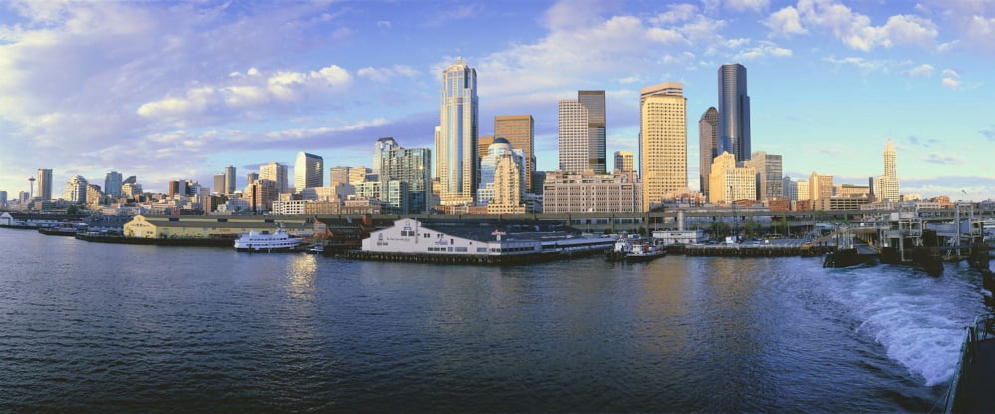 This is the skyline and harbor of Seattle Canvas Art - Panoramic Images (27 x 9)