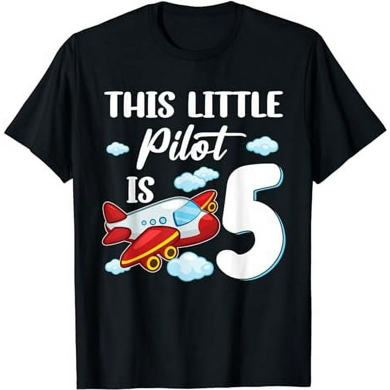 Kids 5 Year Old Airplane Birthday Party Pilot 5th Birthday Shirt Kids 5 Year Old Airplane Birthday Party Pilot 5th Birthday Shirt