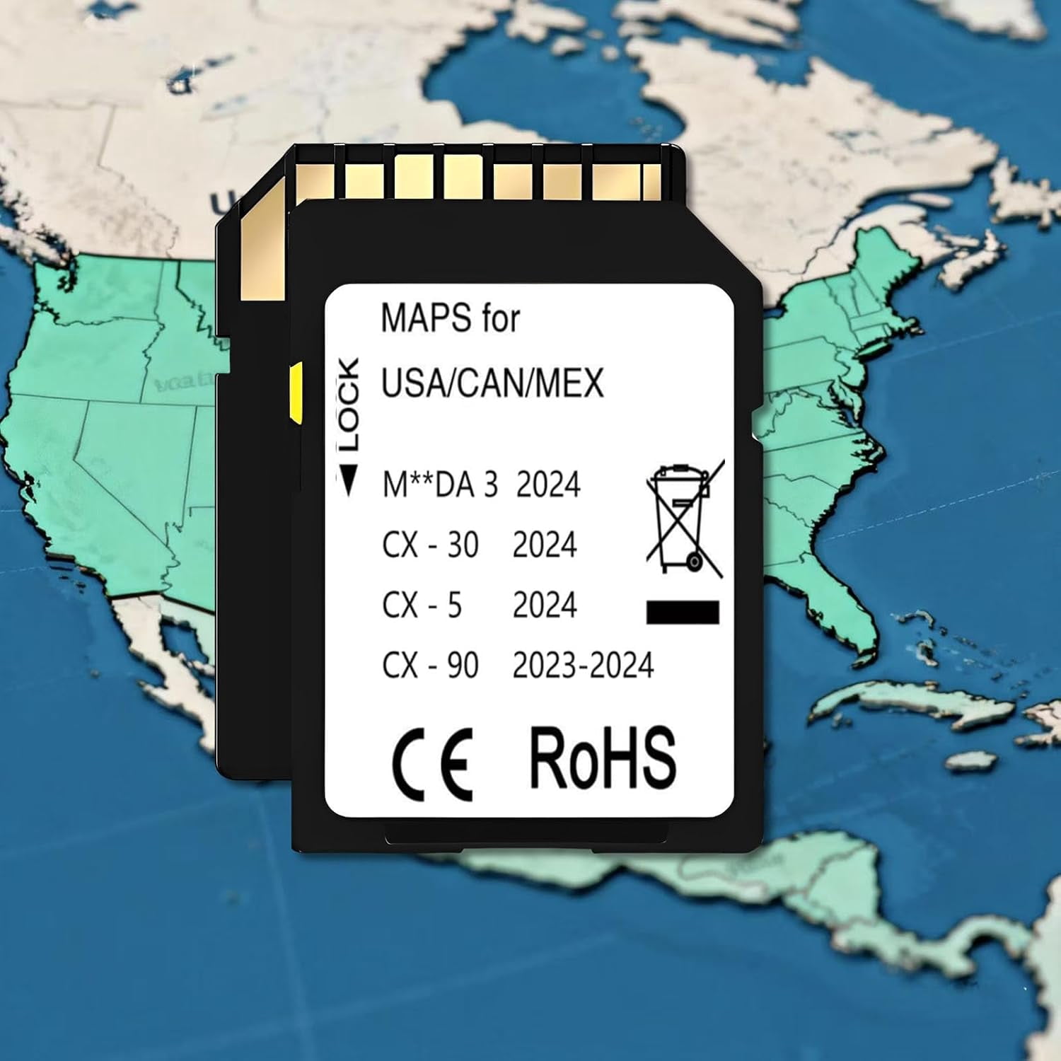 This navigation SD card is Compatible with Mazda 3 2024/Cx-30 2024/ Cx-5 2024 2025/ Cx-90 2023-2024 (Ceypec-06)