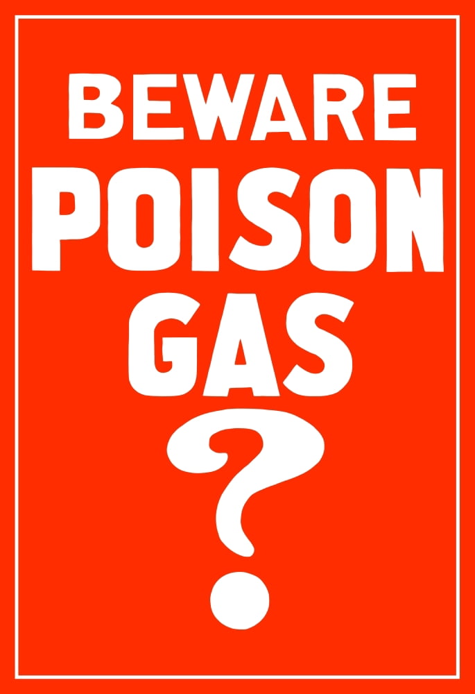 This vintage World War I poster reads Beware Poison Gas Canvas Art - John ParrotStocktrek Images (24 x 34)