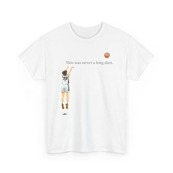 This was never a long shot. Clark #22 for basketball fans Unisex Cotton Tee