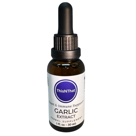 ThisNThat Organic Garlic Herbal Glycerin Extract Gluten Sugar Alcohol Free Vegan Non GMO 1 oz