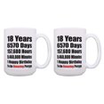 thumbnail image 1 of ThisWear 18th Birthday Gifts 18 Years 1 Happy Birthday Mug Set 2 Pack Gift 15oz Coffee Mugs, 1 of 4