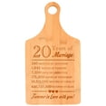thumbnail image 1 of ThisWear 20th Anniversary 20 Years of Marriage Forever in Love Paddle Shaped Bamboo Cutting Board, 1 of 2
