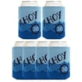 thumbnail image 1 of ThisWear 30th Birthday Gifts for All Funny Beer Coolie Ahoy 30 Sailing Boating Nautical Gift 6 Pack Can Coolie Drink Coolers Coolies Ocean, 1 of 2