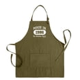 thumbnail image 1 of ThisWear 40th Birthday Apron Made In 1986 All Original Parts Two Pocket Adjustable Bib Apron Military Green WAPN-0306, 1 of 7