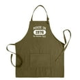 thumbnail image 1 of ThisWear 50th Birthday Gift Made In 1976 All Original Parts Two Pocket Apron Military Green WAPN-0309, 1 of 7