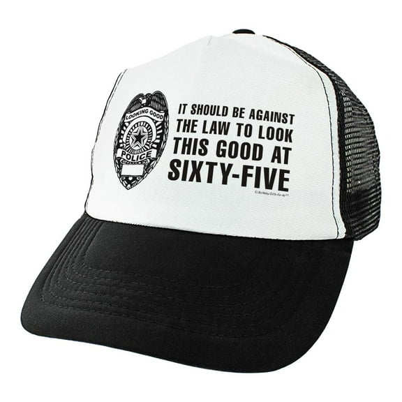 ThisWear 65th Bday Gifts Against The Law to Look This Good At Sixty-Five Turn 65 Birthday Party Trucker Hat