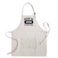 thumbnail image 1 of ThisWear 70th Birthday Gifts For Women Made In 1956 All Original Parts Two Pocket Adjustable Bib Apron Cream, 1 of 7
