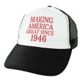 thumbnail image 1 of ThisWear 80th Birthday Gifts Making America Great Since 1946 Conservative Hat Political Gifts USA Trucker Hat Black, 1 of 8