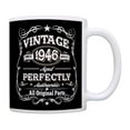 thumbnail image 1 of ThisWear 80th Birthday Mug Vintage 1946 All Original Parts Birthday Coffee Cup Gift 11oz Ceramic Coffee Mug with Handle Black, 1 of 8