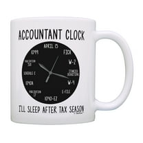 ThisWear Accounting Gifts Accountant Clock I'll Sleep After Tax Season Accountant Gifts for Women Comptroller Mug 11 ounce Coffee Mug
