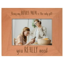 ThisWear Adoptive Mom Gifts For Women Being My Bon-s Mom Is The Only Gift You Really Need Wood Laser Engraved Landscape 4x6 Picture Frame
