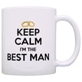 thumbnail image 1 of ThisWear Bachelor Party Gifts Keep Calm I'm the Best Man Wedding Party 11 ounce Coffee Mug, 1 of 4