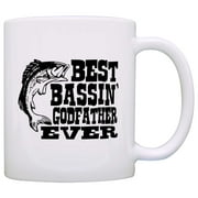 ThisWear Baptism Gifts Best Bassin Godfather Ever Angler Gift Fishing 11 ounce Coffee Mug