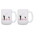 thumbnail image 1 of ThisWear Bass Fishing Accessories Bass Fishing Heartbeat Country Boy Gifts Country Decor 2 Pack 15oz Coffee Mugs, 1 of 4