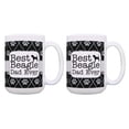 thumbnail image 1 of ThisWear Beagle Lover Gifts for Men Best Beagle Dad Ever Mugs 2 Pack 15oz Coffee Mugs Beagle Dad, 1 of 4