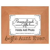 ThisWear Best Aunt Ever Frame Bestie Gifts Aunt Wood Laser 4x6 Landscape Picture Frame