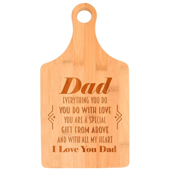 ThisWear Best Dad Ever Gift for Dad Dad You Are A Special Gift From Above Poem Paddle Shaped Bamboo Cutting Board