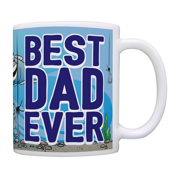ThisWear Best Dad Mug Best Dad Ever Gifts for Dad Fishing Gifts Dad Presents Father Gifts Dads Birthday Gifts Coffee Mug Best Dad Ever