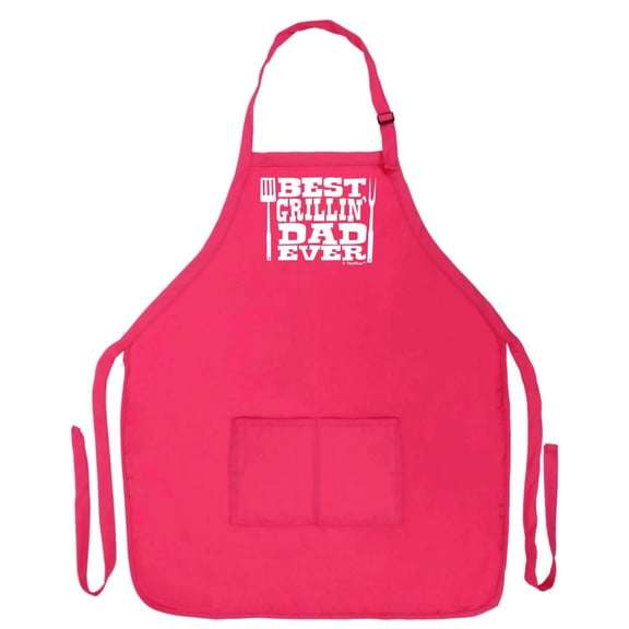 ThisWear Best Grillin Papa Ever Funny Apron for BBQ Grilling Two Pocket Apron Heliconia
