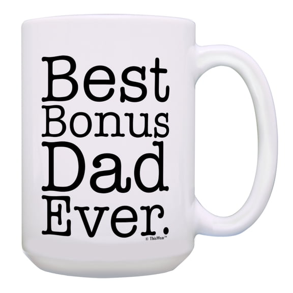 ThisWear Best Step Dad Ever 15oz Coffee Mug