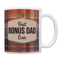 ThisWear Best Step Dad Gifts Best Step Dad Ever Step Dad Mug Fathers Day Mug Coffee Mug Red Plaid