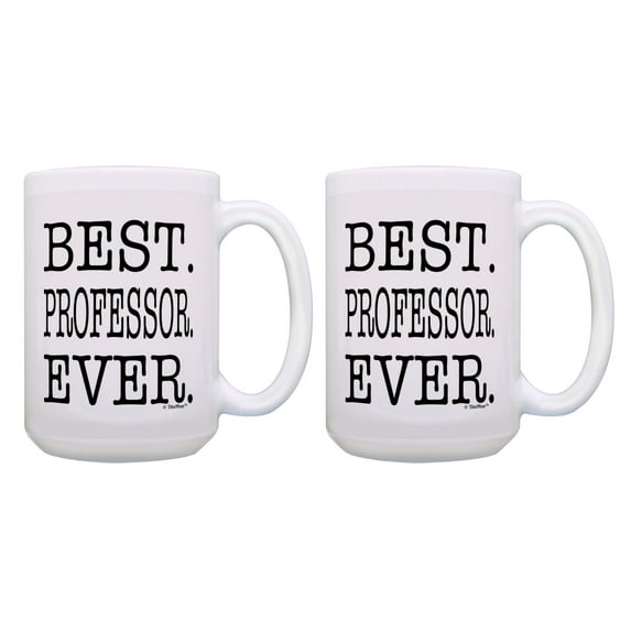 ThisWear Best Teacher Gifts Best Professor Ever College Gifts 2 Pack Gift 15oz Coffee Mugs