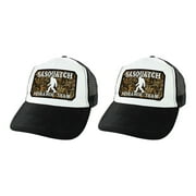 ThisWear Bigfoot Gifts Sasquatch Research Team Hat Outdoor Adventure Gifts for Explorers 2-Pack Trucker Hats