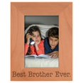 thumbnail image 1 of ThisWear Birthday Gift for Brother Best Brother Ever Natural Wood Engraved 4x6 Portrait Picture Frame Wood, 1 of 6