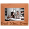 thumbnail image 1 of ThisWear Birthday Gift for Grandma Best Mimi Ever Natural Wood Engraved 5x7 Landscape Picture Frame Wood, 1 of 6