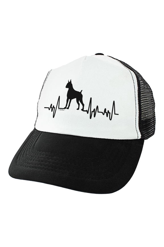 Boxer Dog Gifts Boxer Trucker Hat Boxer EKG Heartbeat Boxer Dog Breed Hat Trucker Hat