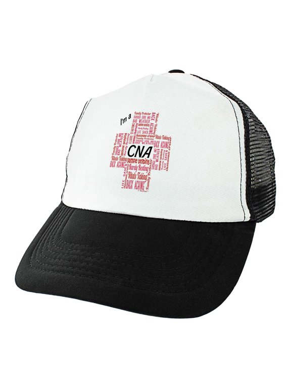 CNA Nurse Gifts for Women I'm a CNA Essential Attributes Trucker Hat Black