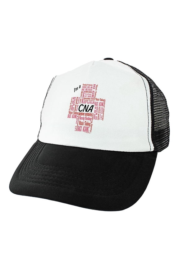 CNA Nurse Gifts for Women I'm a CNA Essential Attributes Trucker Hat Black