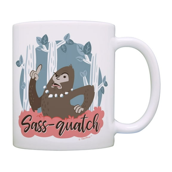 ThisWear Camping Gifts for Women Sass-quatch Sasquatch Gifts Camping Accessories Coffee Mug