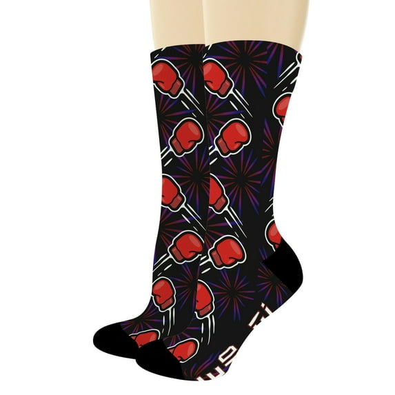 ThisWear Cancer Survivor Gifts Knocking Out Cancer Crew Socks Cancer Recovery Gifts 1-Pair Novelty Crew Socks