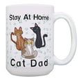 thumbnail image 1 of ThisWear Cat Coffee Mug Stay At Home Cat Dad Cup Cat Novelty Gifts Cat Present 15oz Coffee Mug Dad, 1 of 4