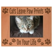 ThisWear Cat Paw Frame Cats Leave Paw Prints On Your Life Pet Gifts Wood Engraved 4x6 Landscape Picture Frame