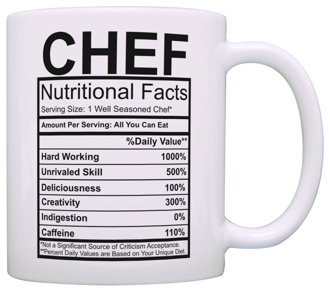 Rolig Chef Nutritional Fatcs 11 Ounces kaffemugg present till chef, chef,  vd, ledare från anställd - fantastisk tekopp present till födelsedag, jul