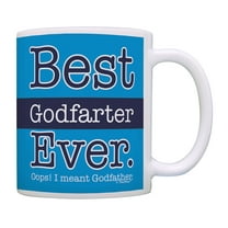 ThisWear Christening Mug Best Godfarter Ever I Meant Godfather Fathers Day Mug Coffee Mug Blue