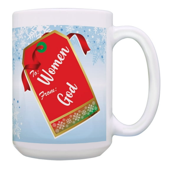 ThisWear Christmas Cup To Women From God Christmas Coffee Mug Dirty Santa Gift 15oz Coffee Mug Multi