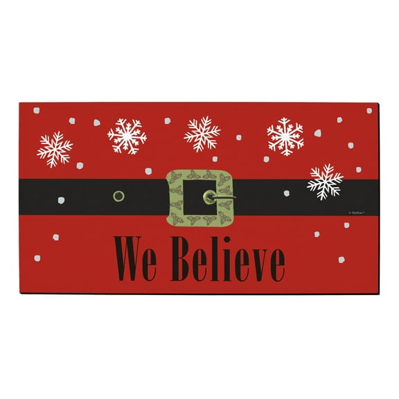 ThisWear Christmas Decorations We Believe Christmas Decor Holiday Party Supplies Santa Decor Doormat Red
