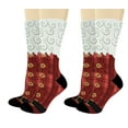 thumbnail image 1 of ThisWear Christmas Present Santa Dress Socks Dirty Santa Gag Gift Cute Santa Gifts 2-Pairs Novelty Crew Socks, 1 of 5