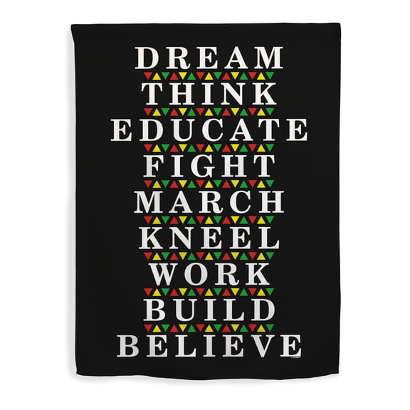 ThisWear Civil Rights Movement Flag Dream Think Educate Fight March Kneel Work Build Believe Vertical House Flag Multi