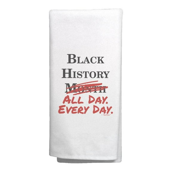 ThisWear Civil Rights Movement Towel Black History Month All Day Every Day Kitchen Towel White