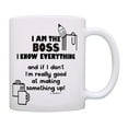 thumbnail image 1 of ThisWear Company Boss Mug I Am The Boss I Know Everything Coffee Mug, 1 of 4