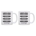 thumbnail image 1 of ThisWear Coworker Boss Strict Company Policies 11 ounce 2 Pack Coffee Mugs, 1 of 4
