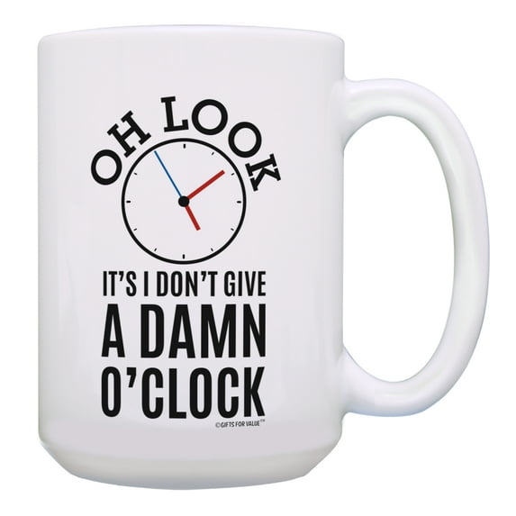 ThisWear Coworkers Retirement Gifts Oh Look Clock Expletive Retired Gag Gift 15oz Coffee Mug