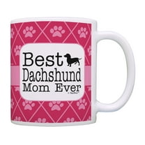 ThisWear Cute Dog Mom Gifts Best Dachshund Mom Ever Tea Mug Coffee Cup Dachshund Dog Coffee Mug Mom